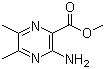 structure of CAS# 6294-72-0, 3-Amino-5,6-dimethyl-2-pyrazinecarboxylic acid methyl ester