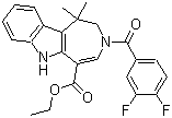 CAS 登录号：629662-23-3, 3-(3,4-二氟苯甲酰基)-1,1-二甲基-1,2,3,6-四氢氮杂卓并[4,5-b]吲哚-5-羧酸乙酯