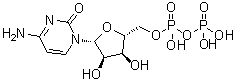 CAS # 63-38-7, Cytidine 5'-(trihydrogen pyrophosphate), Cytidine 5'-pyrophosphate, Cytidine coenzyme, Cytidine diphosphate, Cytidine, mono(trihydrogen diphosphate) (ester), 5'-CDP, CDP