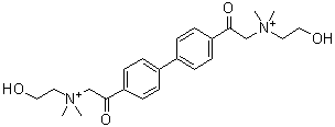 CAS # 63-62-7, Secohemicholinium, N,N'-Bis(2-hydroxyethyl)-N,N,N',N'-tetramethyl-beta,beta'-dioxo-[1,1'-biphenyl]-4,4'-diethanaminium