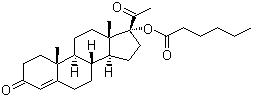 structure of CAS# 630-56-8, 己酸羟孕酮