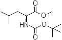 structure of CAS# 63096-02-6, N-叔丁氧羰基-L-亮氨酸甲酯