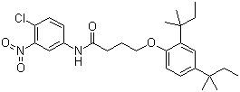 4-(2,4-Bis(tert-pentyl)phenoxy)-N-(4-chloro-3-nitrophenyl)butyramide molecular structure (CAS 63134-29-2)