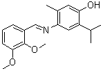 4-[[(2,3-Dimethoxyphenyl)methylene]amino]-5-methyl-2-(1-methylethyl)phenol molecular structure (CAS 6325-51-5)