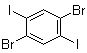 structure of CAS# 63262-06-6, 1,4-二溴-2,5-二碘苯