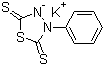 structure of CAS# 6336-51-2, 5-巯基-3-苯基-1,3,4-噻二唑-2(3H)硫酮钾盐