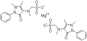 CAS # 63372-86-1, Metamizole magnesium, Bis[[(2,3-dihydro-1,5-dimethyl-3-oxo-2-phenyl-1H-pyrazol-4-yl)methylamino]methanesulphonato]magnesium