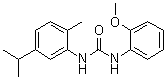 structure of CAS# 6341-37-3, N-(2-Methoxyphenyl)-N'-[2-methyl-5-(1-methylethyl)phenyl]urea