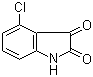 CAS # 6344-05-4, 4-Chloroisatin, 4-Chloro-1H-indole-2,3-dione, 4-Chloro-2,3-dihydro-1H-indole-2,3-dione