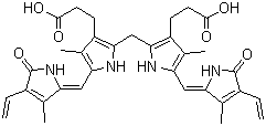 CAS # 635-65-4, Bilirubin, 2,17-Diethenyl-1,10,19,22,23,24-hexahydro-3,7,13,18-tetramethyl-1,19-dioxo-21H-biline-8,12-dipropanoic acid