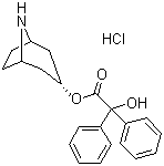 CAS # 63516-30-3, alpha-Hydroxy-alpha-phenylbenzeneacetic acid (3-endo)-8-azabicyclo[3.2.1]oct-3-yl ester hydrochloride