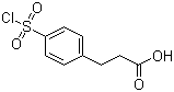 structure of CAS# 63545-54-0, 4-(Chlorosulfonyl)benzenepropanoic acid
