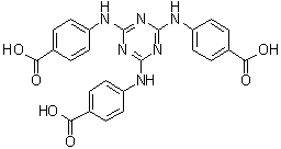 structure of CAS# 63557-10-8, 2,4,6-三[(对羧基苯基)氨基]-1,3,5-三嗪