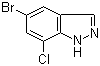 structure of CAS# 635712-44-6, 5-溴-7-氯-1H-吲唑
