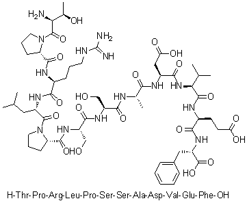 CAS 登录号：635726-68-0, L-苏氨酰-L-脯氨酰-L-精氨酰-L-亮氨酰-L-脯氨酰-L-丝氨酰-L-丝氨酰-L-丙氨酰-L-alpha-天冬氨酰-L-缬氨酰-L-alpha-谷氨酰-L-苯丙氨酸