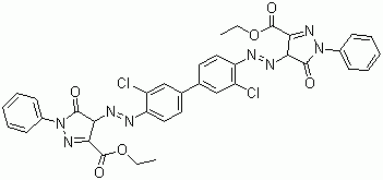 CAS 登录号：6358-87-8, 颜料红 38, 4,4'-(3,3'-二氯联苯-4,4'双重氮)双(4,5-二氢-5-氧代-1-苯基吡唑-3-甲酸)二乙酯