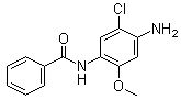 CAS # 6368-90-7, N-(4-Amino-5-chloro-2-methoxyphenyl)benzamide, 2-Chloro-4-benzoylamino-5-methoxyaniline, C.I. 37160, C.I. Azoic Diazo Component 43, Diazo Fast Corinth LB, Fast Corinth AM Base, Fast Corinth Base D, Fast Corinth Base LB, Fast Corinth LB Base