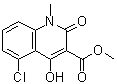 structure of CAS# 637027-41-9, 1,2-Dihydro-4-hydroxy-5-chloro-1-methyl-2-oxoquinoline-3-carboxylic acid methyl ester