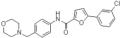 structure of CAS# 638156-11-3, 5-(3-氯苯基)-N-[4-(4-吗啉基甲基)苯基]-2-呋喃甲酰胺