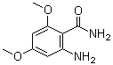 structure of CAS# 63920-73-0, 2-Amino-4,6-dimethoxybenzamide