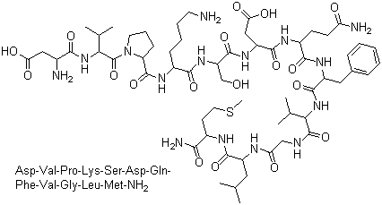 structure of CAS# 63968-82-1, 肛褶蛙肽