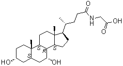 structure of CAS# 640-79-9, 3alpha,7alpha-二羟基-N-(羧甲基)-5beta-胆烷-24-酰胺