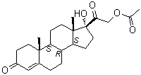 structure of CAS# 640-87-9, 17-Hydroxy-21-acetoxyprogesterone