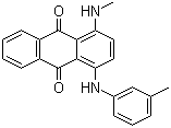 CAS 登录号：6408-50-0, 溶剂蓝 63, 1-(甲基氨基)-4-[(3-甲基苯基)氨基]蒽醌