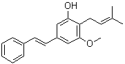 CAS # 64095-60-9, Longistyline A, 3-Methoxy-2-(3-methyl-2-buten-1-yl)-5-[(1E)-2-phenylethenyl]phenol, Longistylin A