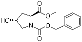 structure of CAS# 64187-48-0, (2S,4R)-4-羟基吡咯烷-1,2-二羧酸 1-苄酯 2-甲酯