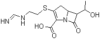 CAS 登录号：64221-86-9, 亚安培南, 6-(1-羟基乙基)-3-[[2-[(亚氨基甲基)氨基]乙基]硫]-7-氧代-1-氮杂双环[3.2.0]庚-2-烯-2-甲酸