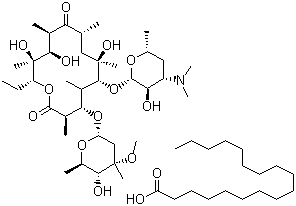Erythromycin stearate  molecular structure (CAS 643-22-1)
