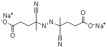 Sodium 4,4'-dicyano-4,4'-azodivalerate molecular structure (CAS 64338-85-8)