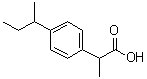 2-(4-(Butan-2-yl)phenyl)propanoic acid molecular structure (CAS 64451-76-9)
