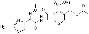 structure of CAS# 64485-93-4, Cefotaxime sodium