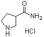 structure of CAS# 644972-57-6, 3-吡咯烷甲酰胺盐酸盐