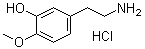 structure of CAS# 645-33-0, 4-O-Methyldopamine hydrochloride