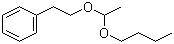 CAS # 64577-91-9, 2-Butoxy-2-phenylethoxyethane, [2-(1-Butoxyethoxy)ethyl]benzene, Acetaldehyde butyl phenethyl acetal