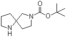 structure of CAS# 646055-63-2, tert-Butyl 2,6-diazaspiro[4.4]nonane-2-carboxylate