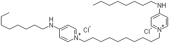 structure of CAS# 64690-21-7, 1,10-双[4-(辛基氨基)-1-吡啶鎓]癸烷二氯化物