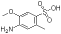 structure of CAS# 6471-78-9, 4-Amino-5-methoxy-2-methylbenzensulfonic acid
