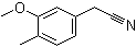 structure of CAS# 64829-31-8, (3-Methoxy-4-methylphenyl)acetonitrile