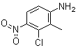 structure of CAS# 64863-10-1, 3-Chloro-2-methyl-4-nitrobenzenamine
