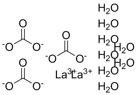 Lanthanum carbonate octahydrate molecular structure (CAS 6487-39-4)