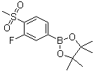 structure of CAS# 648904-85-2, 3-Fluoro-4-(methylsulfonyl)phenylboronic acid pinacol ester