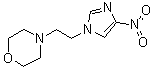 structure of CAS# 6497-78-5, 4-[2-(4-Nitro-1H-imidazol-1-yl)ethyl]morpholine