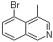 structure of CAS# 651310-24-6, 5-Bromo-4-methylisoquinoline