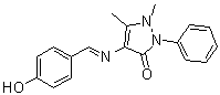 structure of CAS# 65144-69-6, 4-[(对羟基亚苄基)氨基]安替比林