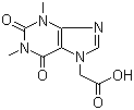 CAS # 652-37-9, Theophylline-7-acetic acid, 1,3-Dimethylxanthine-7-acetic acid, 2-(1,3-Dimethyl-2,6-dioxo-2,3,6,7-tetrahydro-1H-purin-7-yl)acetic acid