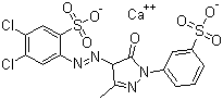 CAS # 65212-77-3, Pigment Yellow 183, C.I. 18792, Calcium 4,5-dichloro-2-[[4,5-dihydro-3-methyl-5-oxo-1-(3-sulphonatophenyl)-1H-pyrazol-4-yl]azo]benzenesulphonate